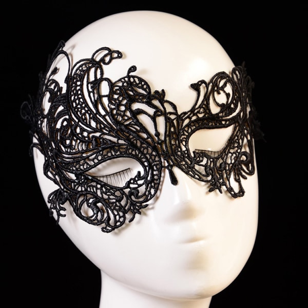 Venetiansk Ulvemaske i Blonder for Fest Halloween Maskerade