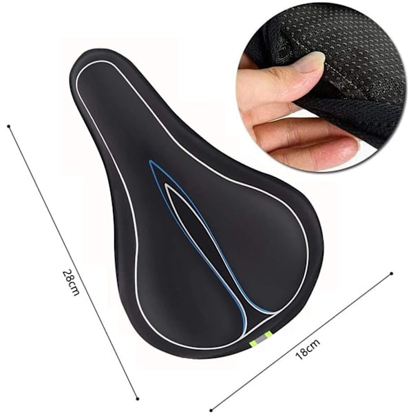 Minneskum Sadelöverdrag för Cykel, Extra Mjuk Gel Sadelöverdrag för