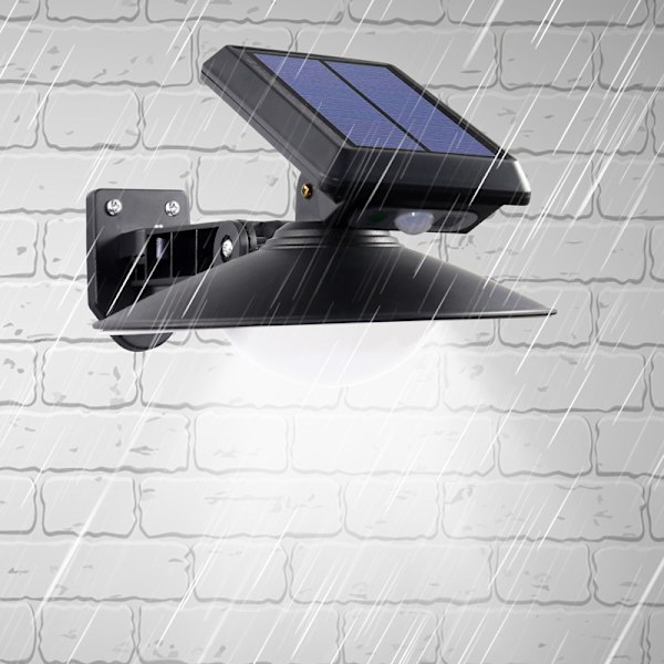 Ocean Moderne LED Vegglampe, Solcellepanel 230mA, 5,5 Volt, Utendørs