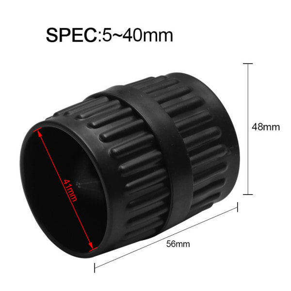 2-in-1-kupari-reunankuorintaväline - Putken reunankuorintaväline, universaali 5-40 mm sisä- ja ulkopuolelle