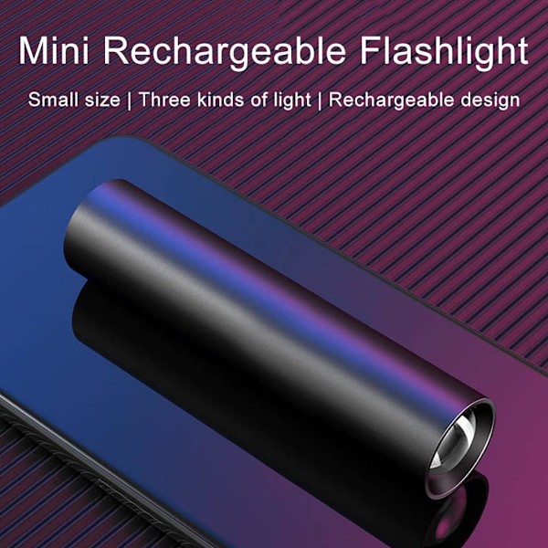 Mini Taskulamppu Ladattava LED-taskulamppu Lasten taskulamppu Pieni USB LED-taskulamppu Ladattava taskulamppu retkeilyyn, patikointiin ja hätätilanteisiin