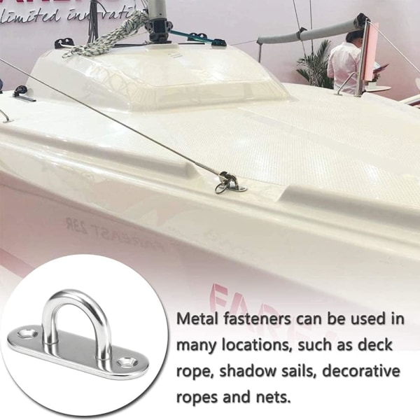 Ocean 10 stycken M5 bas 304 rostfritt stål U-formad takkrok