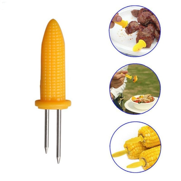 6 st BBQ Majs Spett  Rostfritt Stål Majs Spett Grill Picknick