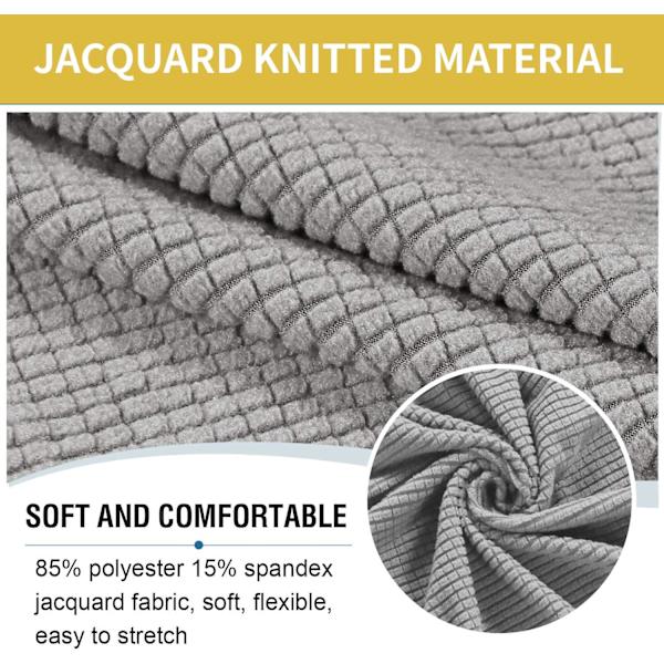 Rund stræk jacquard betræk (khaki, stor), fodskammel betræk, stol