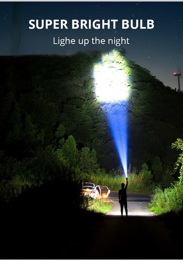 （Hopea）Super Tehokas LED-Taskulamppu, LED-Taskulamppu, Ladattava
