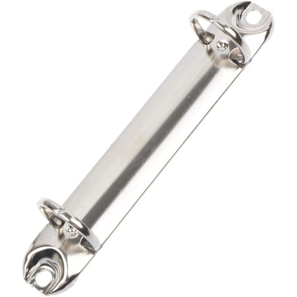 10 pakker 2-hulls ringperm mekanisme erstatningssett, 2 O-ringer metallklips ringperm mekanisme løse bladbindingsringer for organiseringspermer