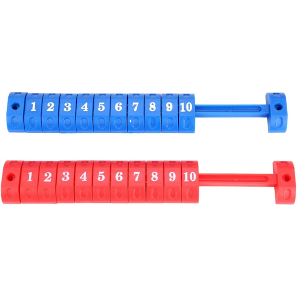 2 stk (Rød + Blå) Fodboldbord Tæller, 10 Tal Fodboldbord Score