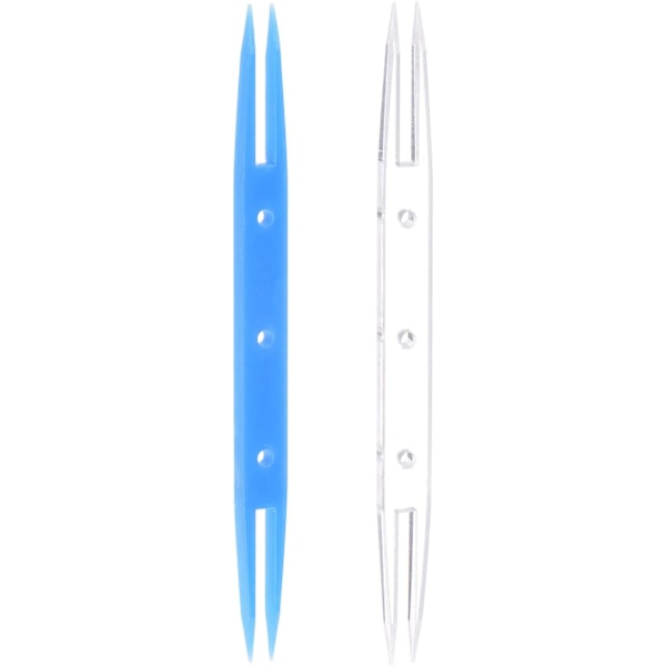 2 st Vävvskyttel Stickskyttel 85x6,8x2,8mm Plastskyttlar, för Spetstillverkning DIY Handarbetsverktyg Stickkonsttillbehör, Himmelsblå, Transparent