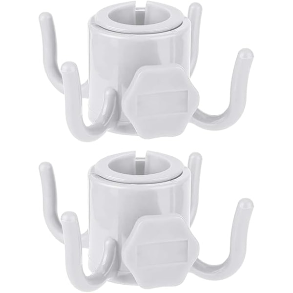 Pakke med 4-kroks paraplykrok, justerbar paraplykrok for strand, camping og reise - lett, slitesterk, ideell for håndklær, vesker, solbriller