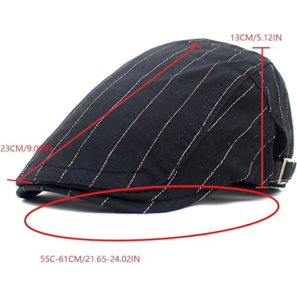 Hatt i presset bomull for menn - Flat hatt - Sommerberet - Gatsby-hatt -