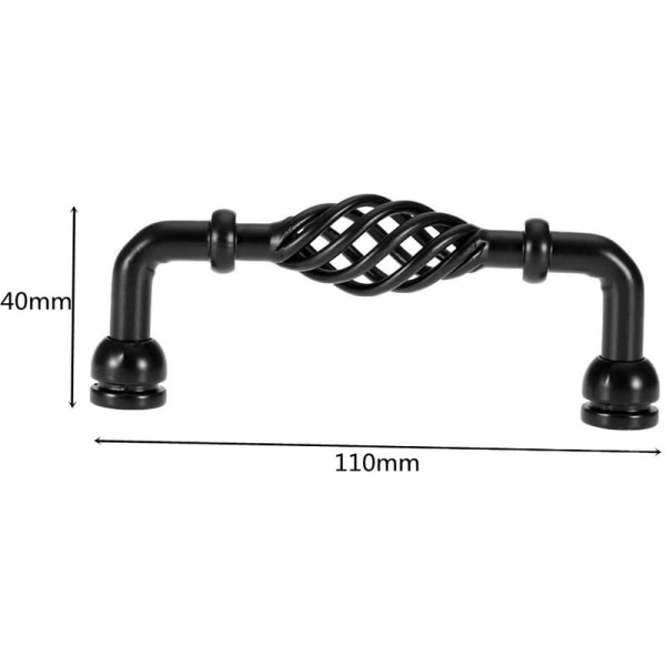 4 kpl Kahvat - Musta/96mm Ovennupit Keittiöhuonekalut Eurooppalainen