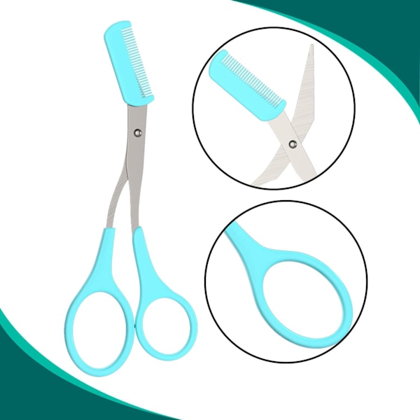 Sæt med 3 stk. øjenbrynstrimmere med barberblade, øjenbrynssaks med kam til kvinder og mænd, alt-i-én shaper epilator hårfjerner, multifunktionel eksfolierende der