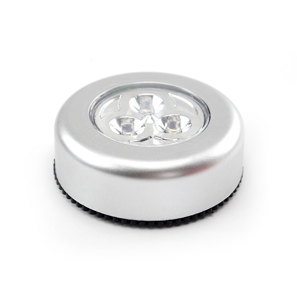 2 kpl Luovat pyöreät kosketusvalot 3LED3 auton painonappivalaimet rytmivalot sm