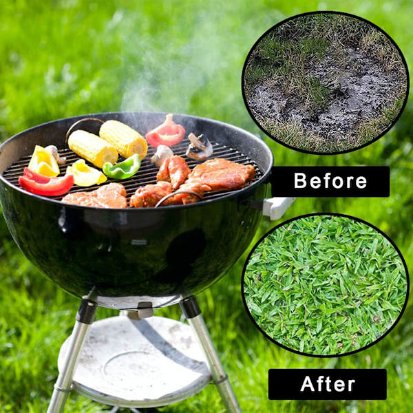 60cm*80cm (Grå) Eldfast Grillmatta, Uteplats Eldstad Matta