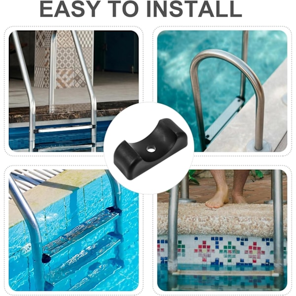 2-pack Simbasstegsvikter för Pool, Halksäkra, Tillbehör för Poolstege, Plast - 51 Rör