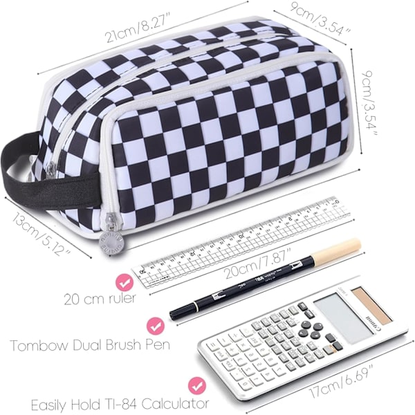 Stor blyantpose penneetui blyantholder taske til kontor skriveartikler forsyninger tasker stor kapacitet pennearrangør T