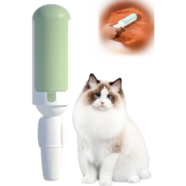Ny Pet Hårfjerner Rulle - Genanvendelig og Vaskbar til Hunde/Katte Pels - Bedst til Sofa og Møbler (A-Hvid)