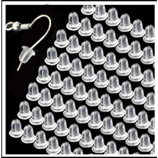 200 Supports de Boucles d'oreilles en Latex Sans Nickel, Bouchons
