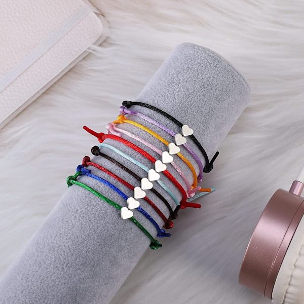 10-pack Hjärtformade Vänbandsarmband, Hjärtformade Reparmband