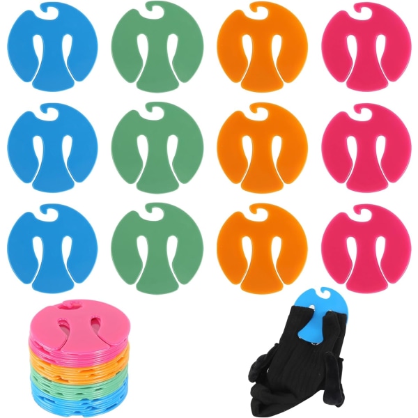 36 kpl muoviset sukkaklipsit, satunnaiset värit, värikkäät sukkaklipsit