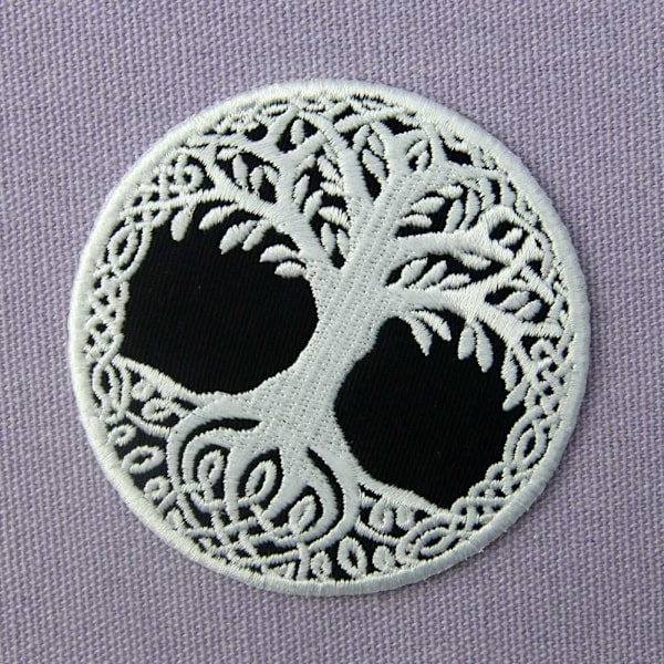 Livets Træ i Nordisk Patch Broderet Badge Jern På Sy På Emblem