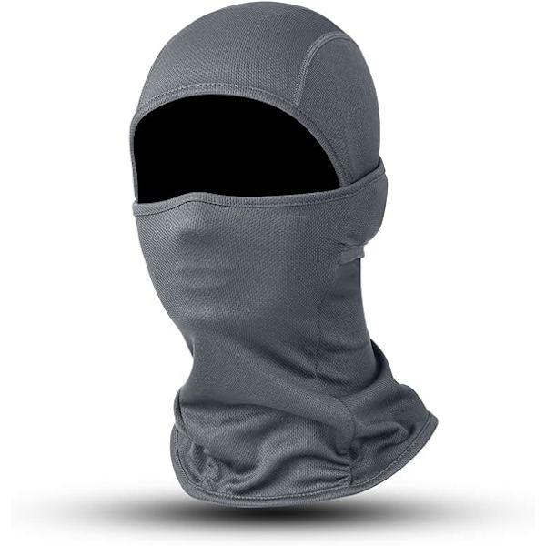 (Grå) Balaclava, motorsykkelbalaclava for menn og kvinner, elastisk