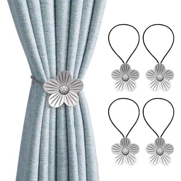 4 stk Vintage Harpiks Blomster Magnetiske Gardinbindere Gardinbindere