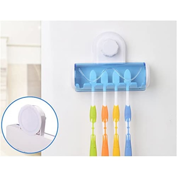 Fempositioners tandborsthållare (exklusive tandborste), väggmou