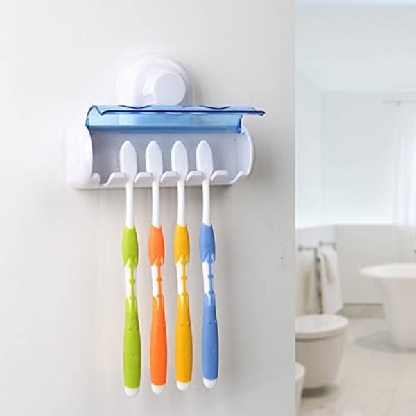 Fempositioners tandborsthållare (exklusive tandborste), väggmou