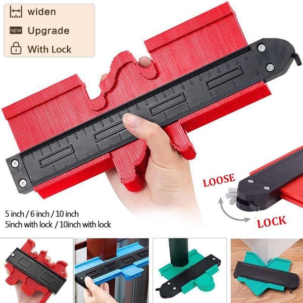 12 cm Rød Formkonturmåler Multifunksjonell Kantforming