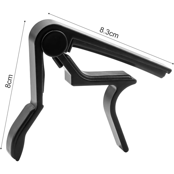 2 stk. Guitar Capo Klassisk Elektrisk Folk Guitar Capo til Akustisk og Elektrisk Guitar Western Guitar Mandolin og Banjo Ukulele | Sort