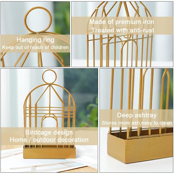 2 STK Bærbar Metal Myggespoleholder Røgelsesholder Retro Røgelsesspolebrænder, Hængende Fuglebur Udendørs Hjemmehavedekoration til Gårdhave Bar Kontor