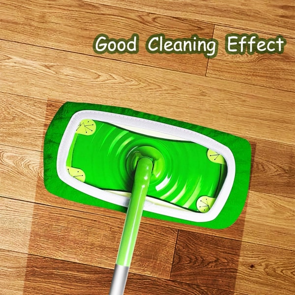 8 Mikrofibermopper (Grønn), Mopputskiftning, Vaskbar Gjenbrukbar