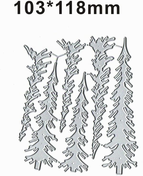 Metallskärningsformar - Design: Julgran - För scrapbooking, dekorativ prägling