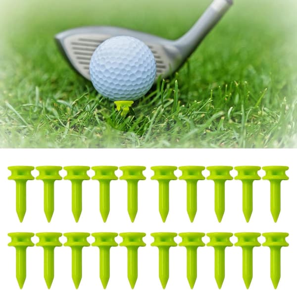 Plastik Golf Tees, 100 STK 25mm Holdbare Golf Castle Tees Holder Golfboldholder Plastik Tee til Golf Driver Golfmåtte og Bolde