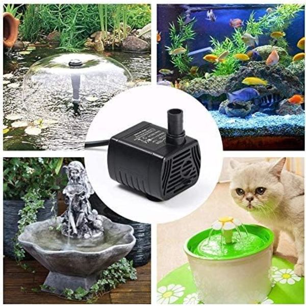 Ocean 200L/H 3W Super Tyst Justerbar Akvariumpump Mikro Submersible