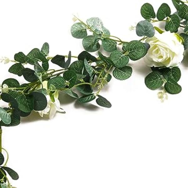 1.95m Kameliaväxt, Imitation Silver Leaf Vit Kameliaväxt Sp