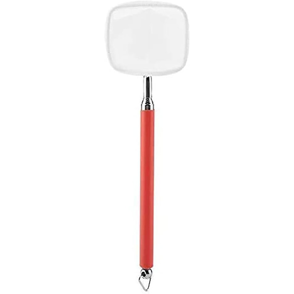 Teleskopiskt fiskenät för akvarium med utdragbar handtag 18-53 cm, för Betta-fiskar (kvadratisk, röd)