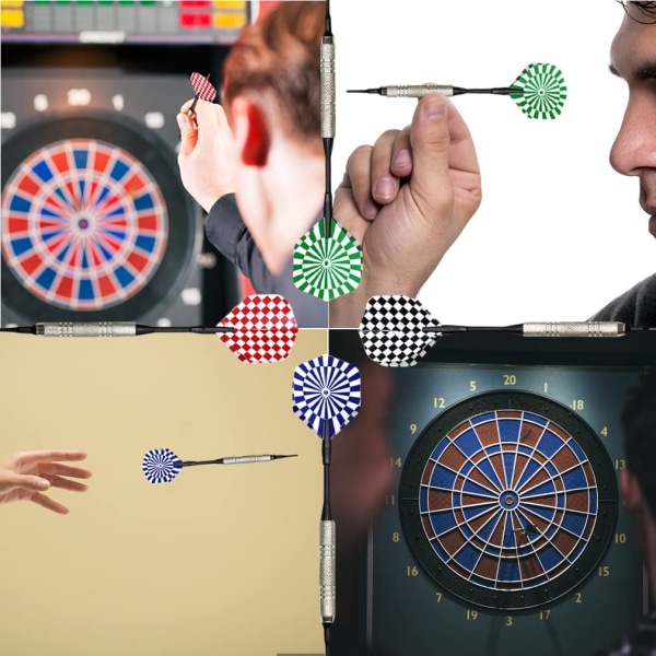 Plastikspids Dart, 12 stk Bløde Spids Dartsæt med 100 stk Spids Udskiftning