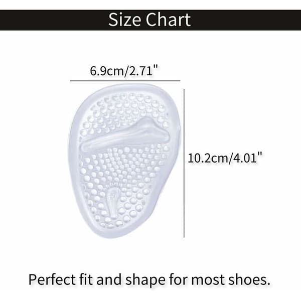 2 Par Forefotputer, Halve Innersåler Plantarputer, Forefot Silikon