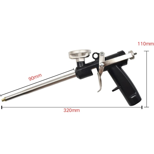 Pistol för expanderande skum, polyuretanskumpistol med högre skumflöde, idealisk för entreprenörer