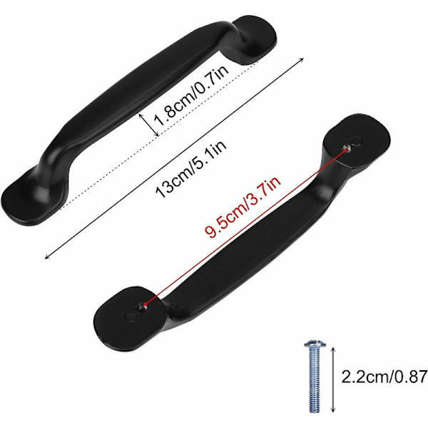 Sett med 20 håndtak - 96 mm aluminiumslegering skapskuffhåndtak