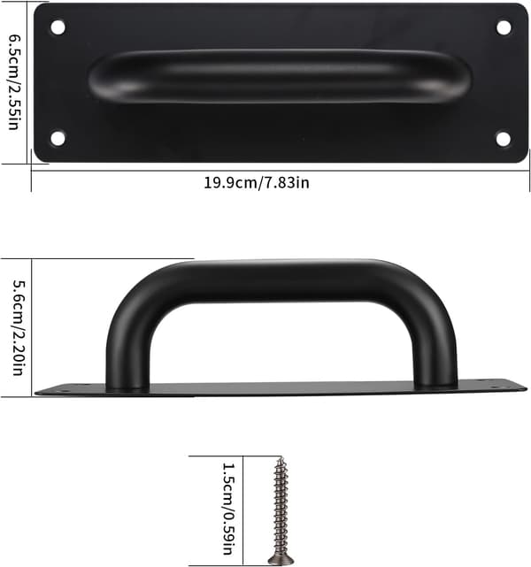 Sæt af 2 (200x65mm) Skydedørsgreb, Rustfrit Stål Skab Dør
