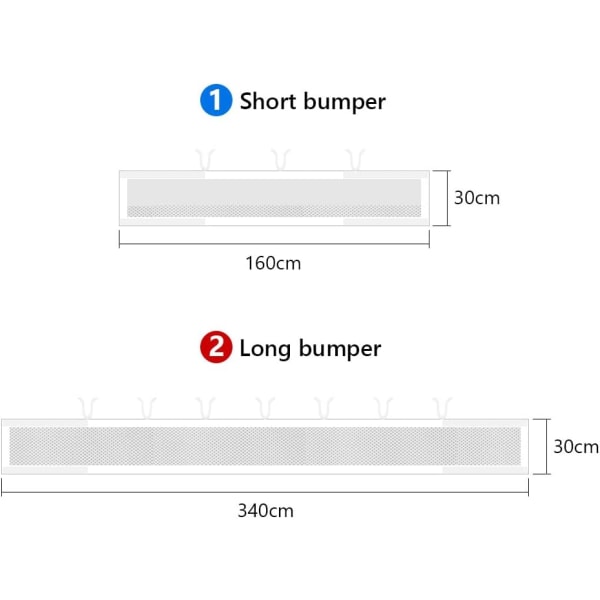 Baby Cabin Bumper, Seng Bumper, 3D Mesh Fôr, Trygt for Luft i Seng