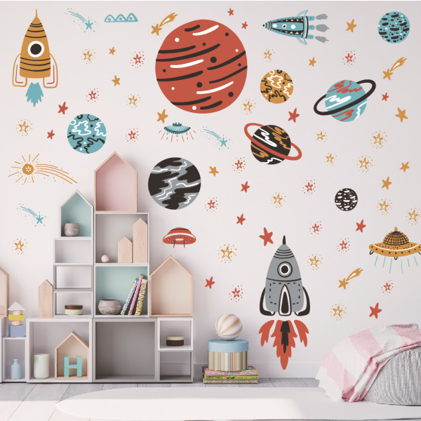 Havsrumsskepp Väggdekaler Väggdekaler Mural Dekaler för Sovrum
