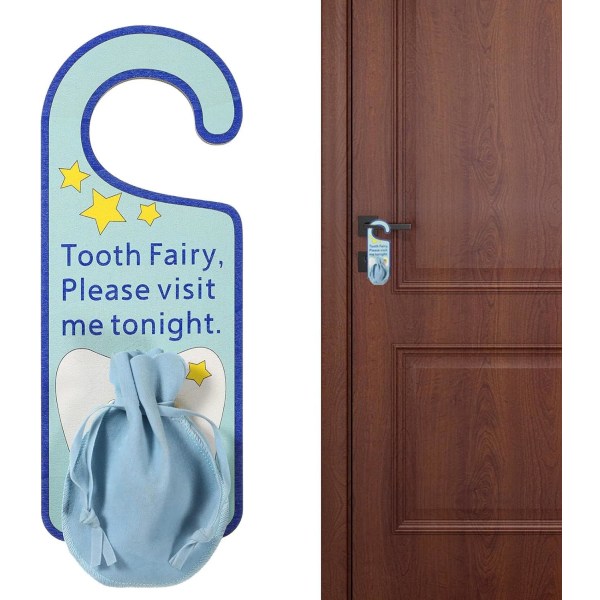(sininen) Tooth Fairy -takkiteline - Akryyli hammaskeiju naulakko