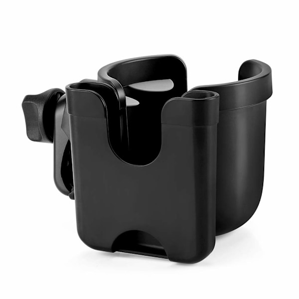 Rattaiden Mukiteline ja Puhelinteline, Pyörän Mukiteline, 2-in-1 Mukiteline ja Puhelinteline Rattaisiin, Pyörään, Pyörätuoliin, Rollator-kävelytelineeseen, Potkulautaan