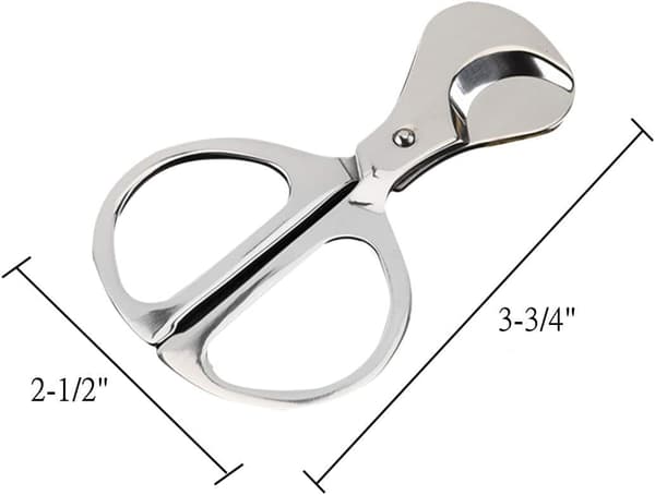 Cigar Saks Cutter, Guillotine Dobbeltskærs Saks i Rustfrit Stål, Cigar Tilbehør til Cigarer