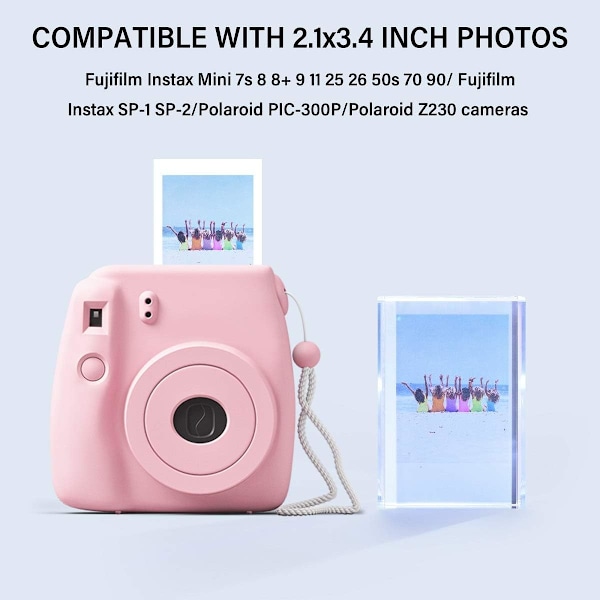 3-pack Instax Mini Film Fotoramar 2x3, Iridescent Akryl Bildramar