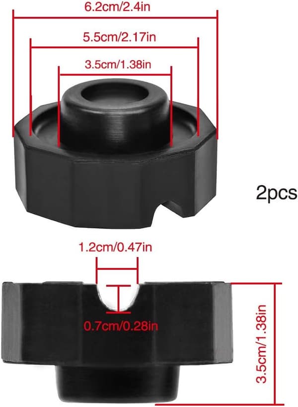 2 Styk Universelle Polyanjular Jack Gummi Puder, Gummi Buffer Blokke